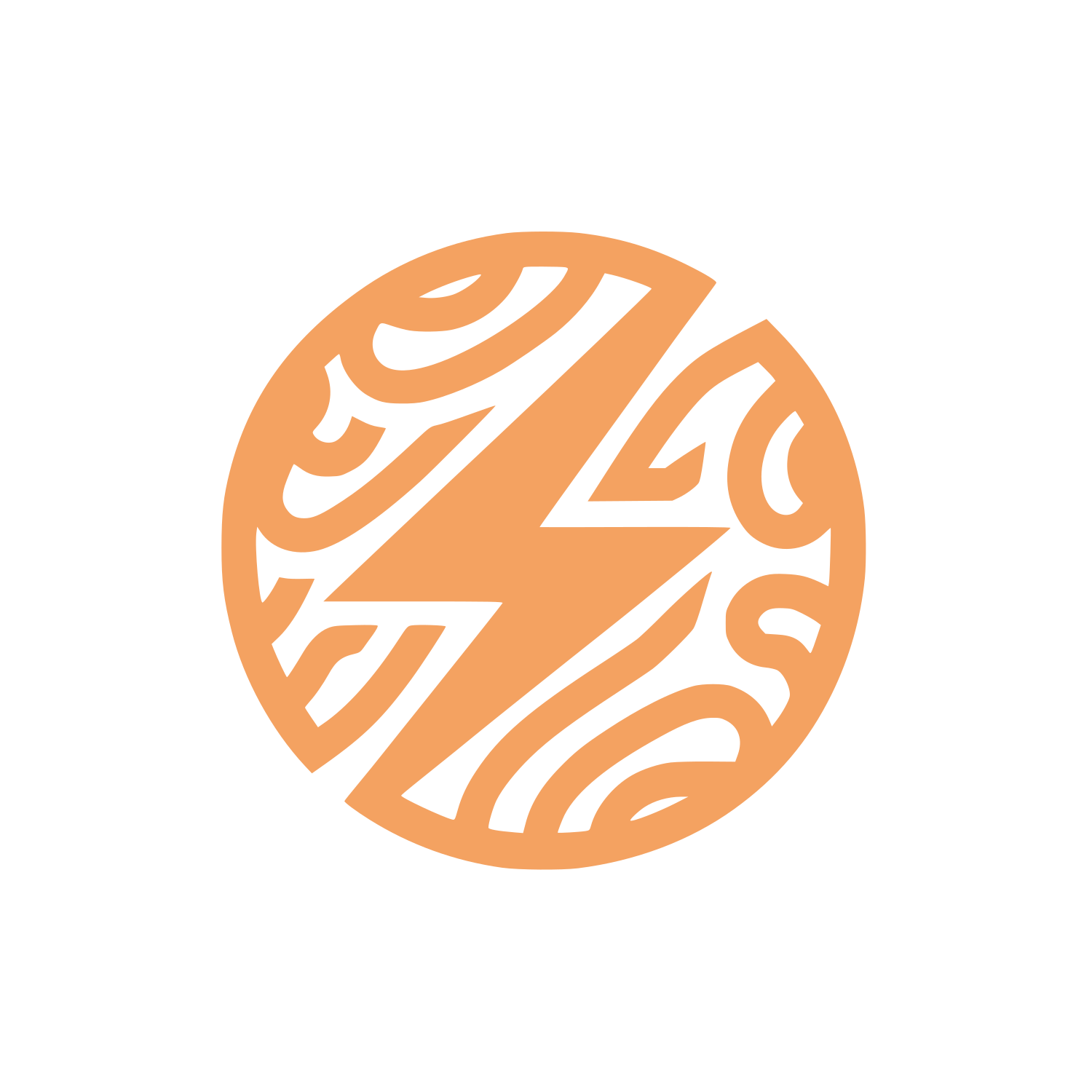 Organic Flash Circular Logo #F4A261