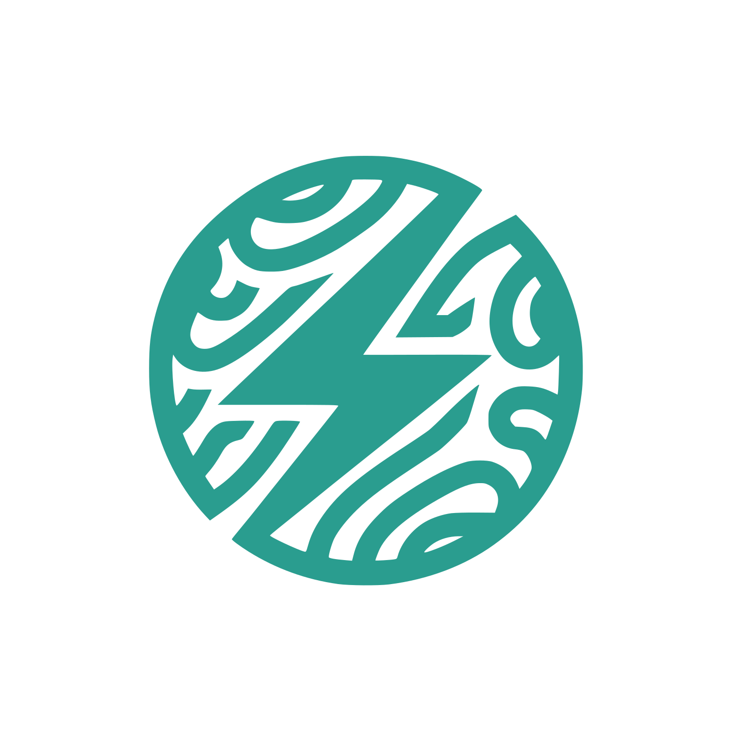 Organic Flash Circular Logo #2A9D8F