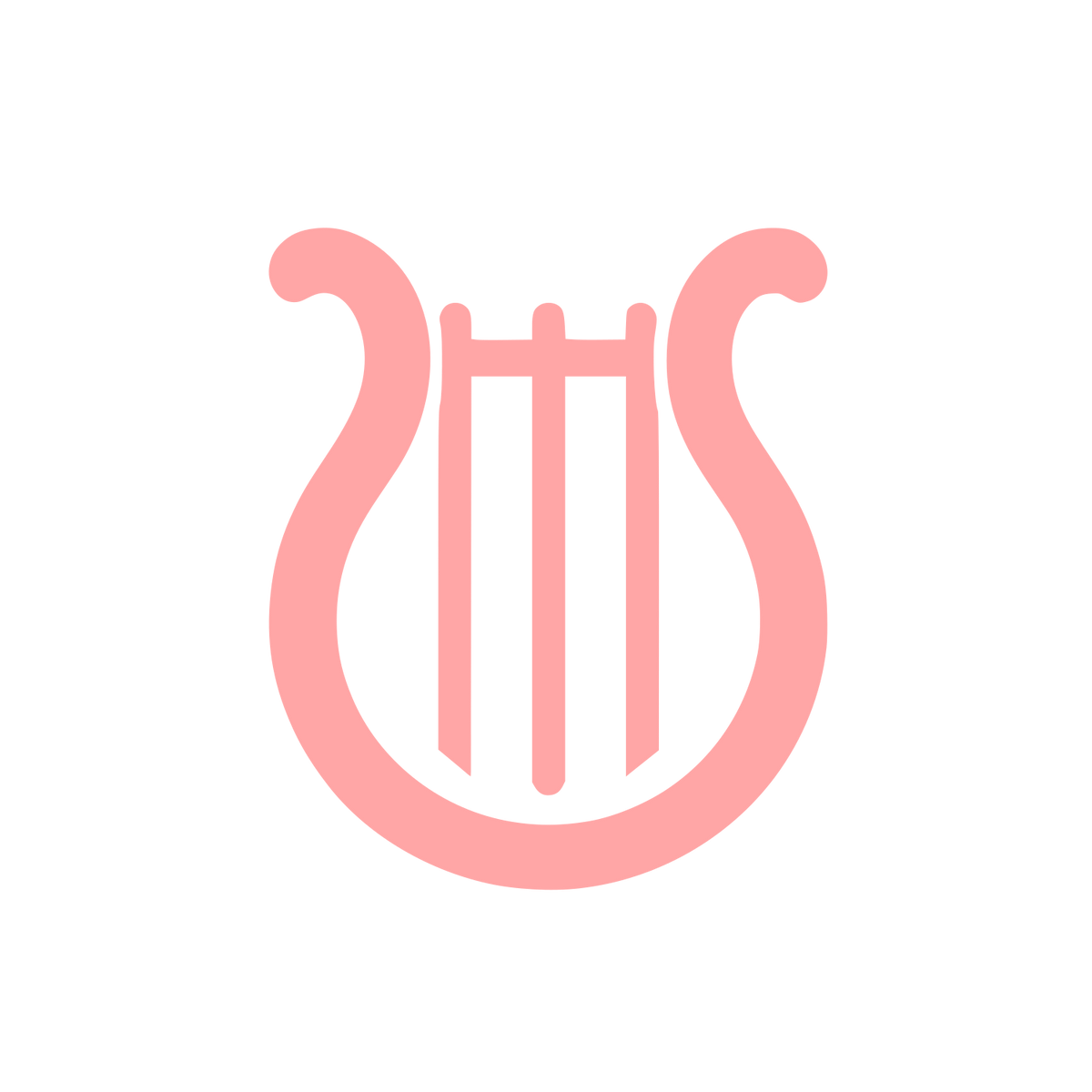 Lyre Logo Design #ffa6a6