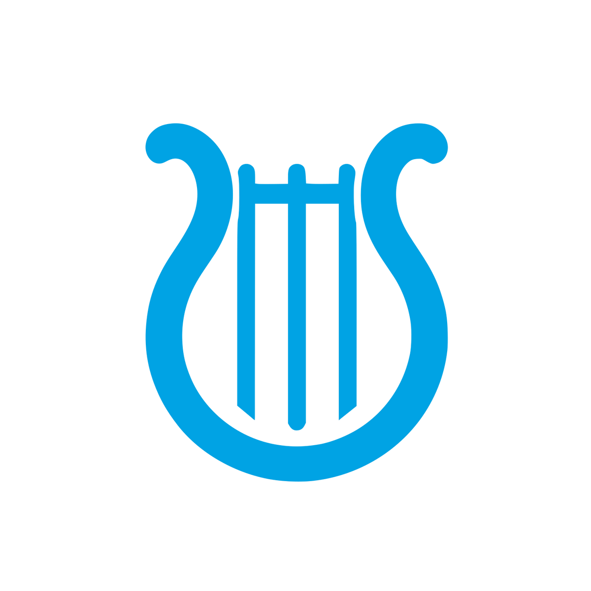 Lyre Logo Design #00a3e4