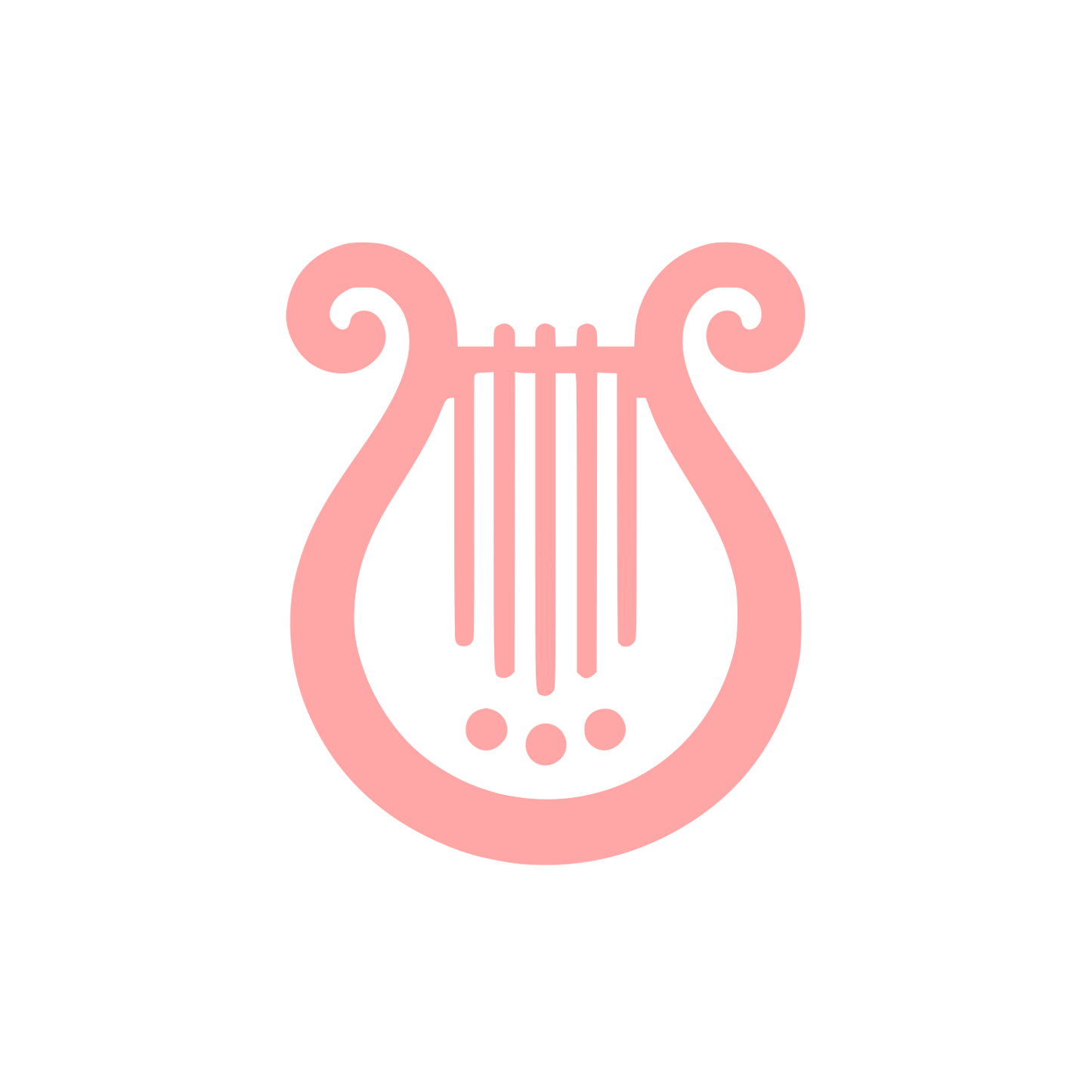 Lyre Musical Logo #ffa6a6