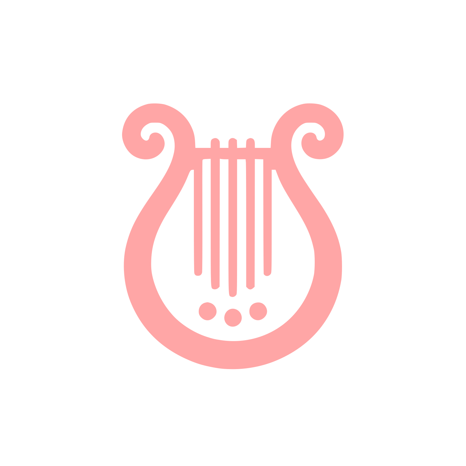 Lyre Musical Logo #ffa6a6