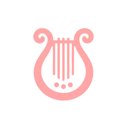 Lyre Musical Logo #ffa6a6