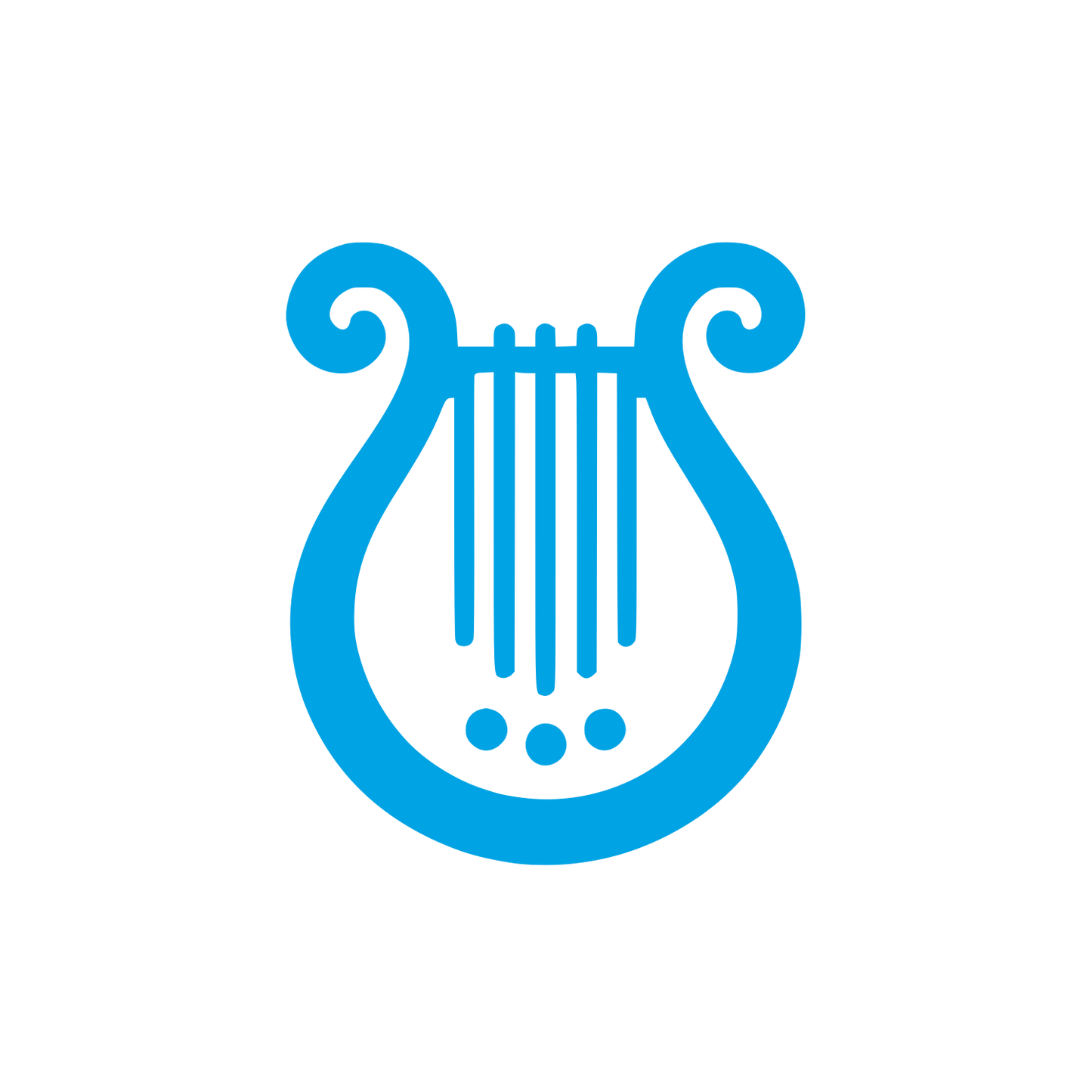 Lyre Musical Logo #00a3e4