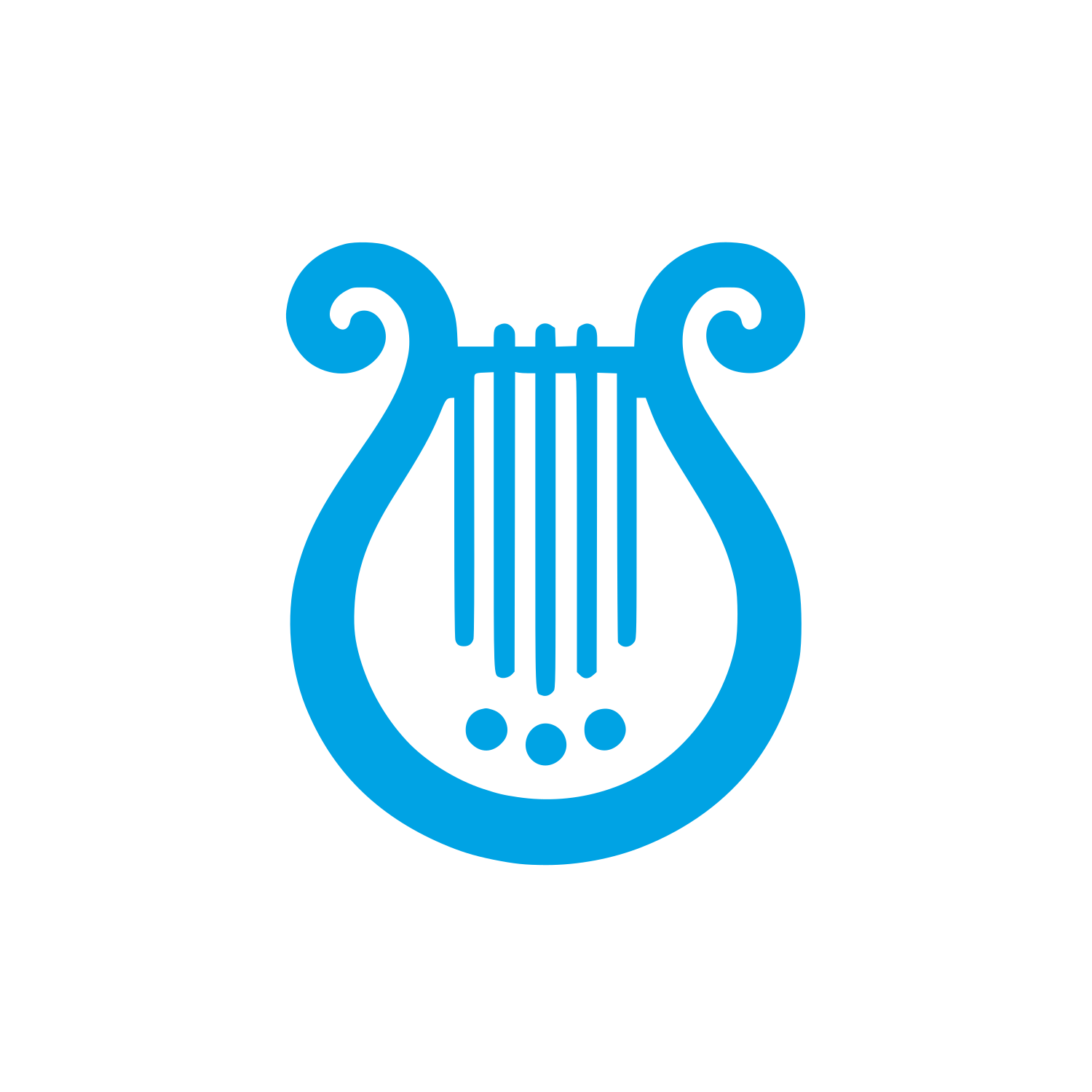 Lyre Musical Logo #00a3e4