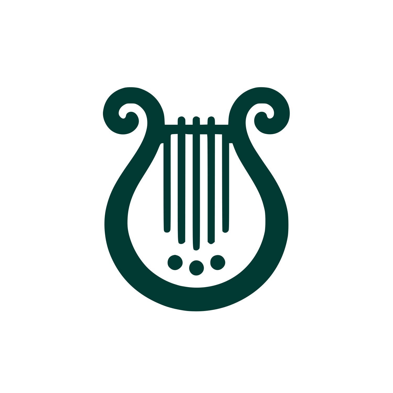 Lyre Musical Logo #003932