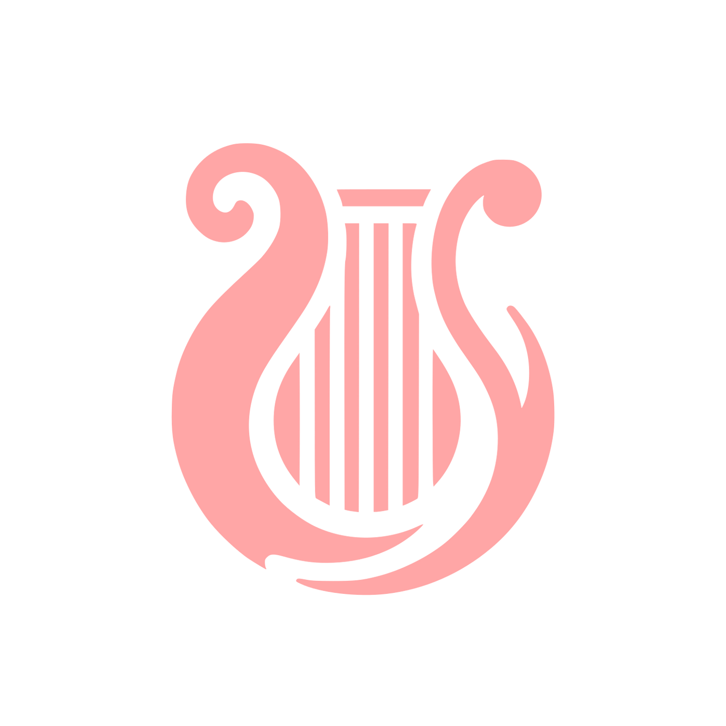 Lyre Music Logo #ffa6a6