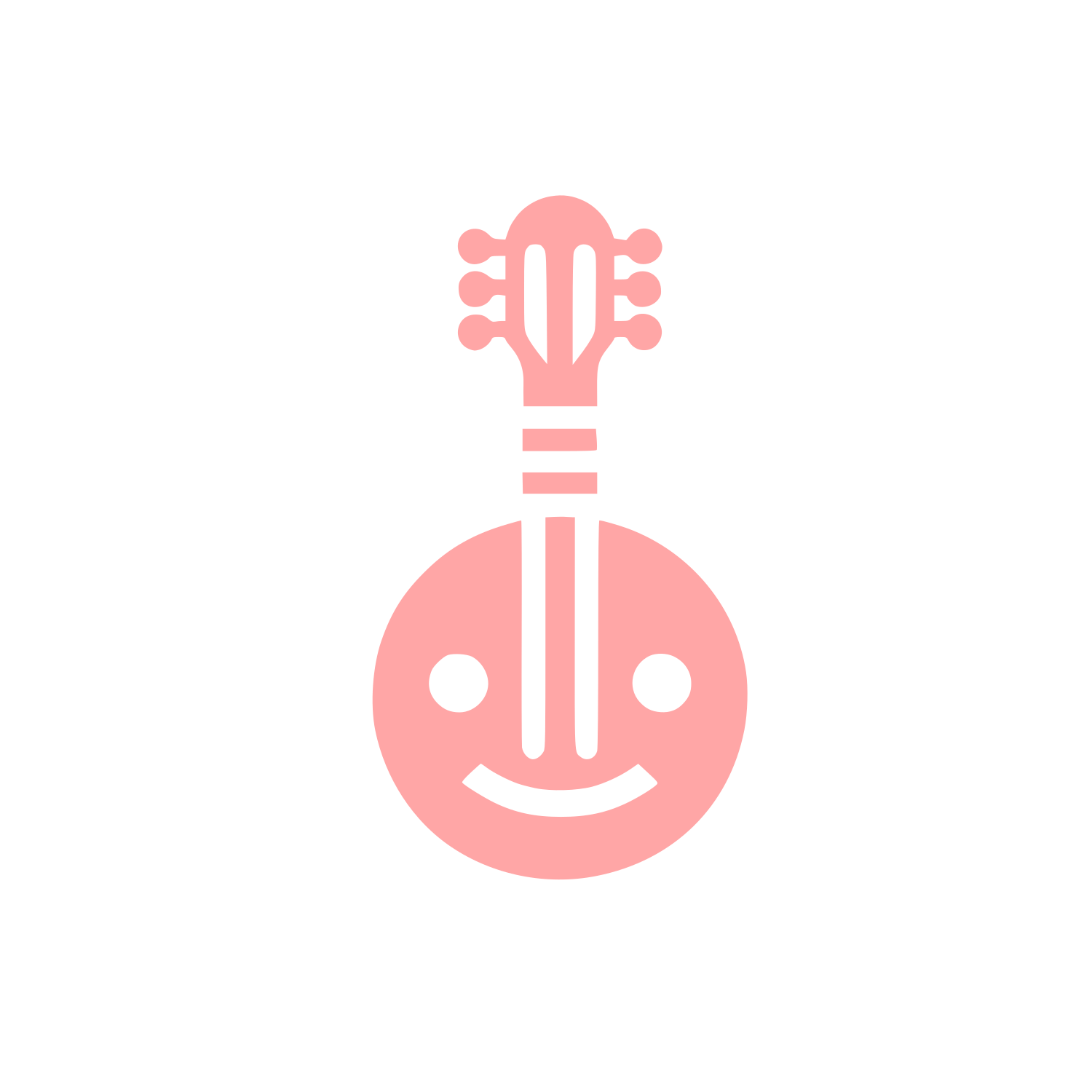 Logo Music and Smile #ffa6a6