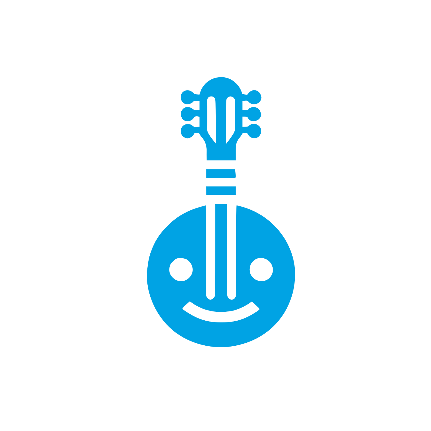 Logo Music and Smile #00a3e4