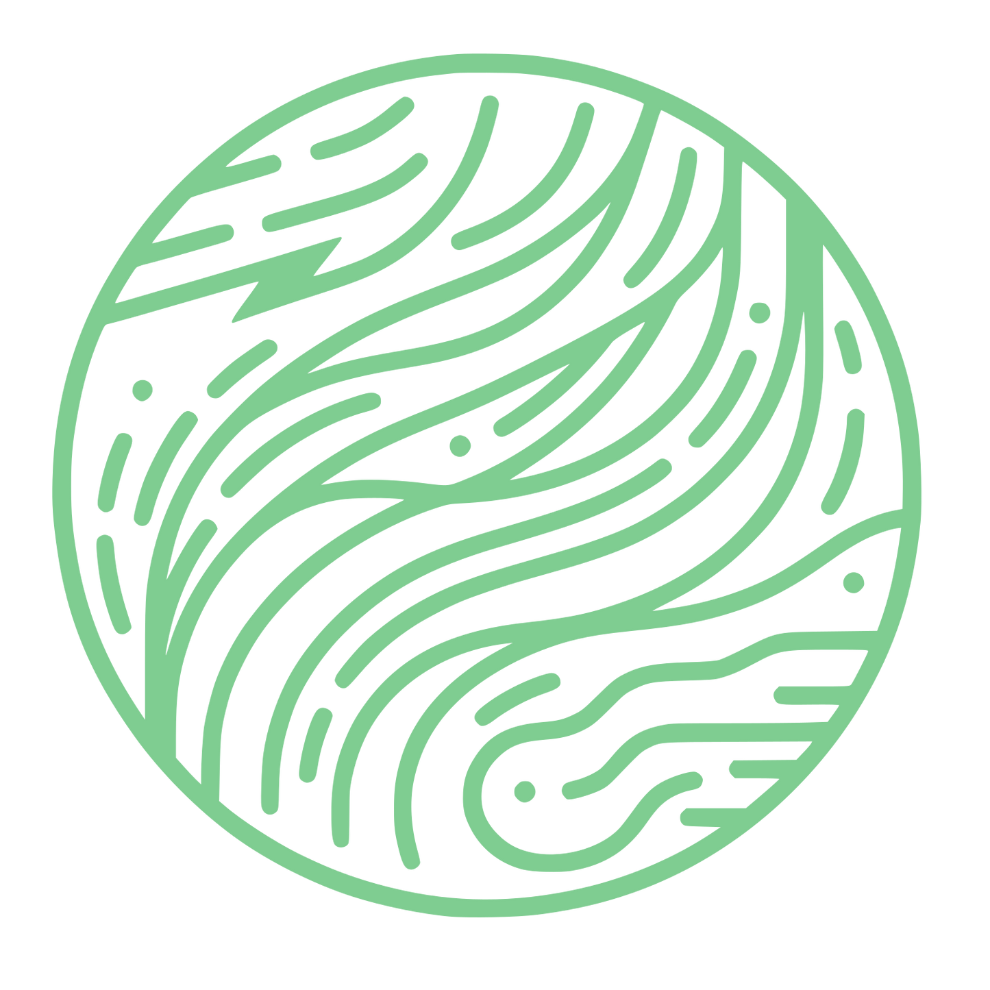 Line Circle Logo #7FCD91