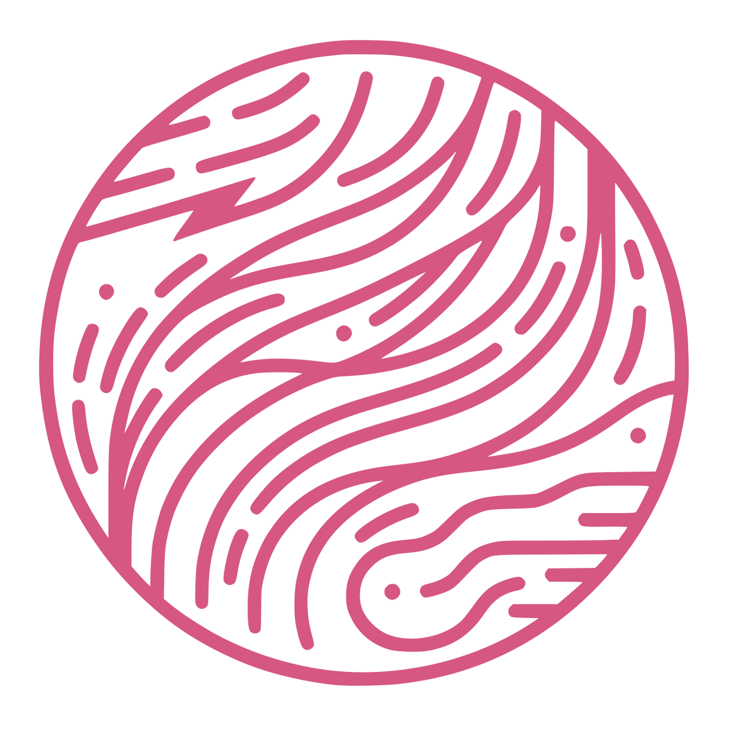 Line Circle Logo #D65780