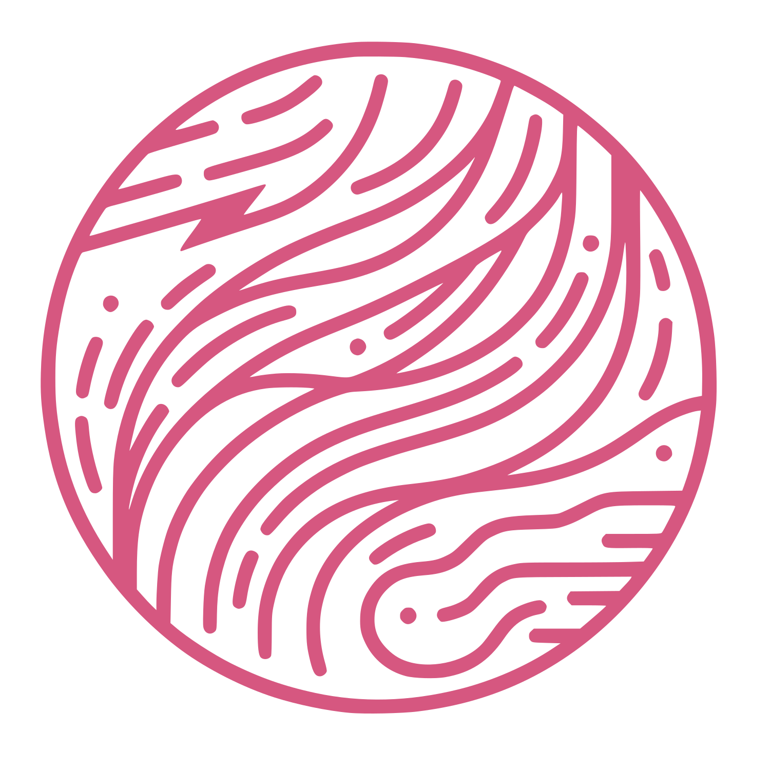 Line Circle Logo #D65780