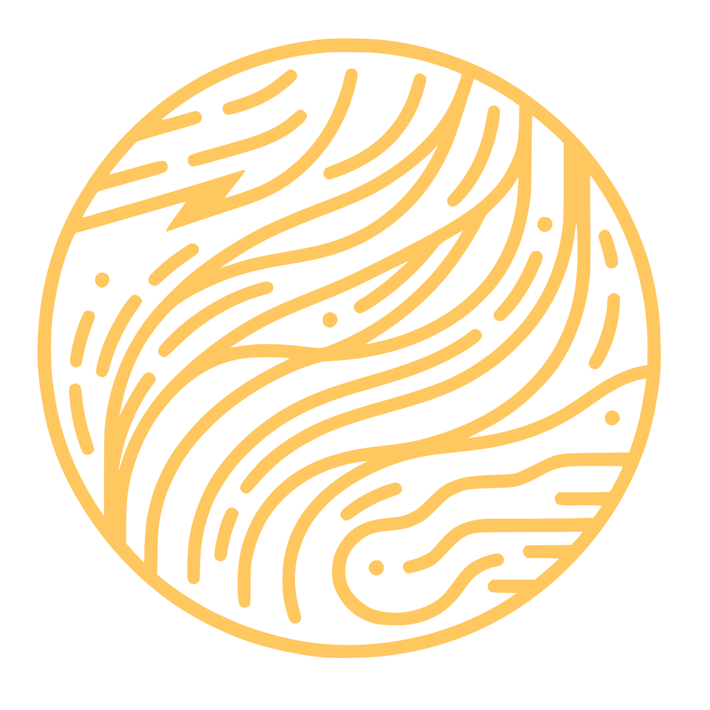 Line Circle Logo #FFC75F
