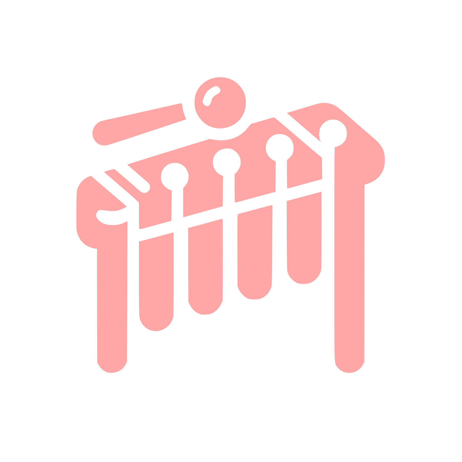 Xylophone Logo Design #ffa6a6