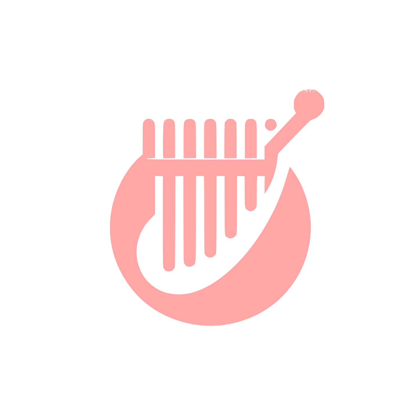 Mbira Musical Instrument Logo #ffa6a6