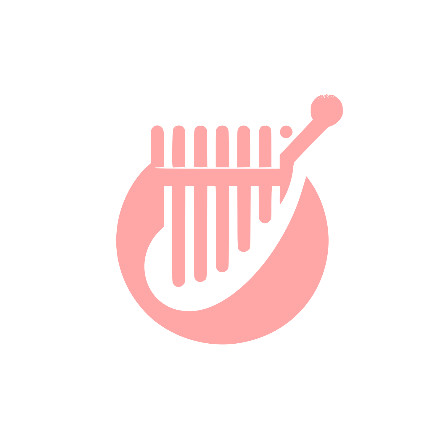 Mbira Musical Instrument Logo #ffa6a6