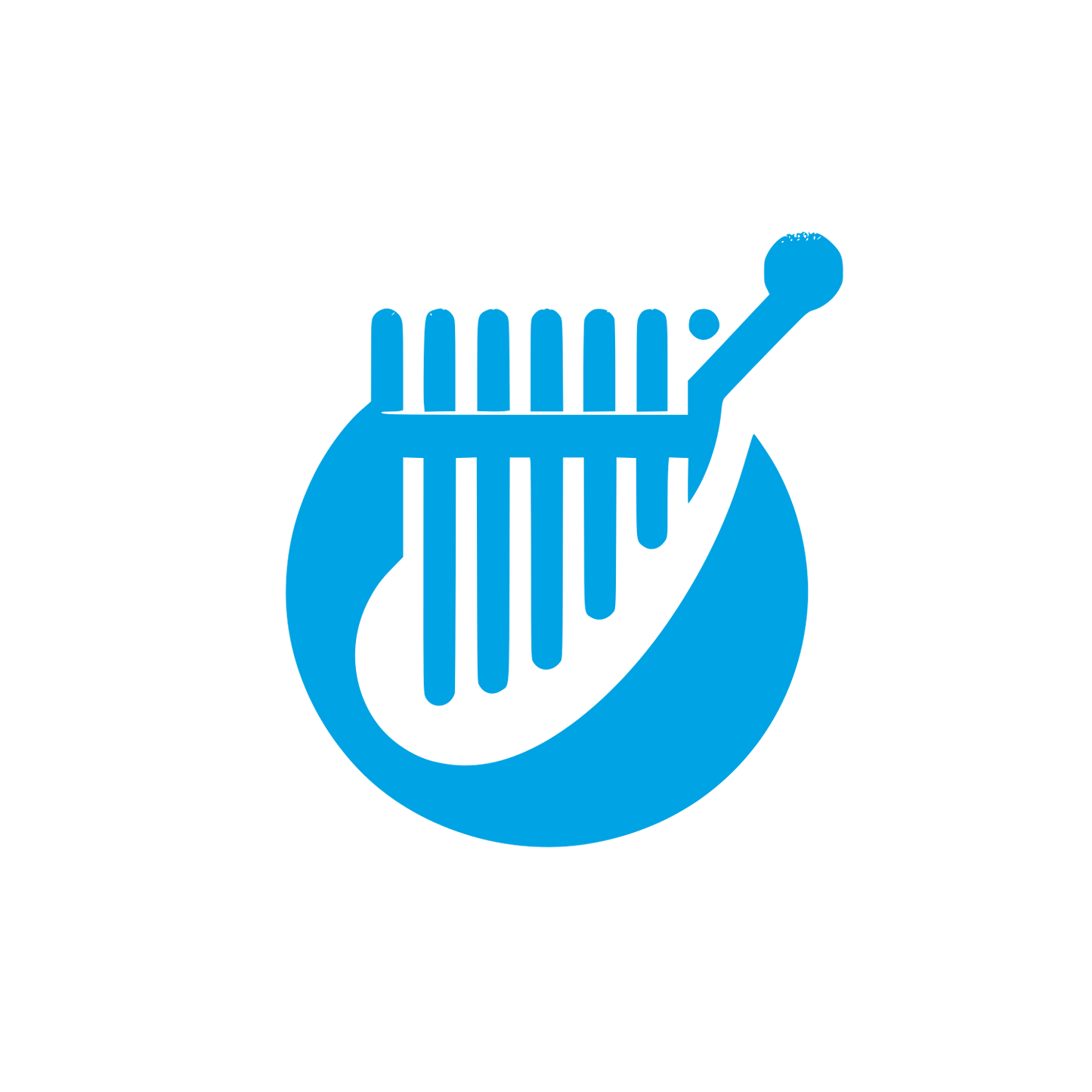 Mbira Musical Instrument Logo #00a3e4
