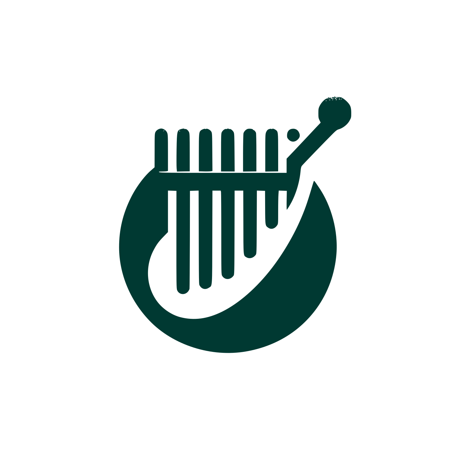 Mbira Musical Instrument Logo #003932