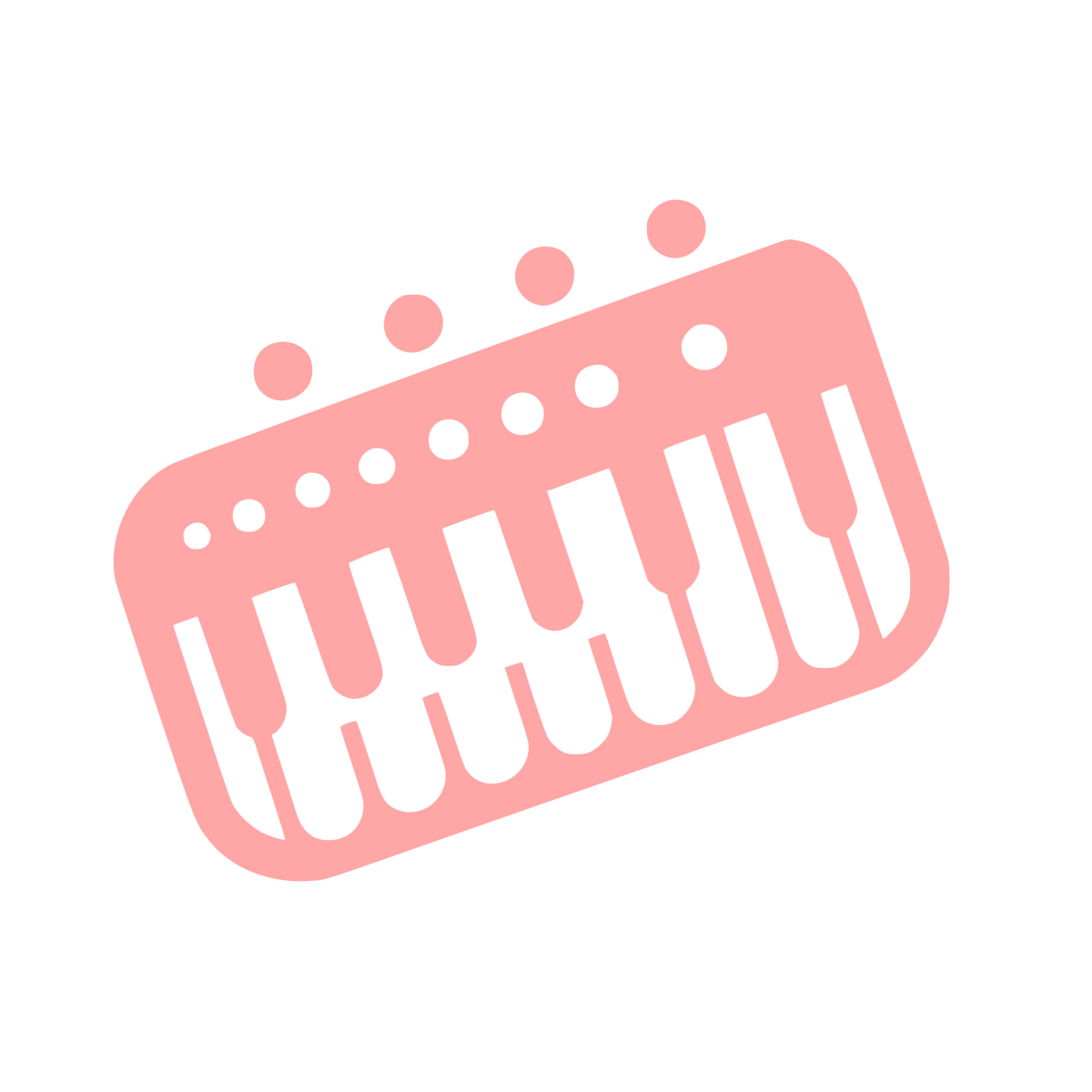 Music Keyboard Logo #ffa6a6