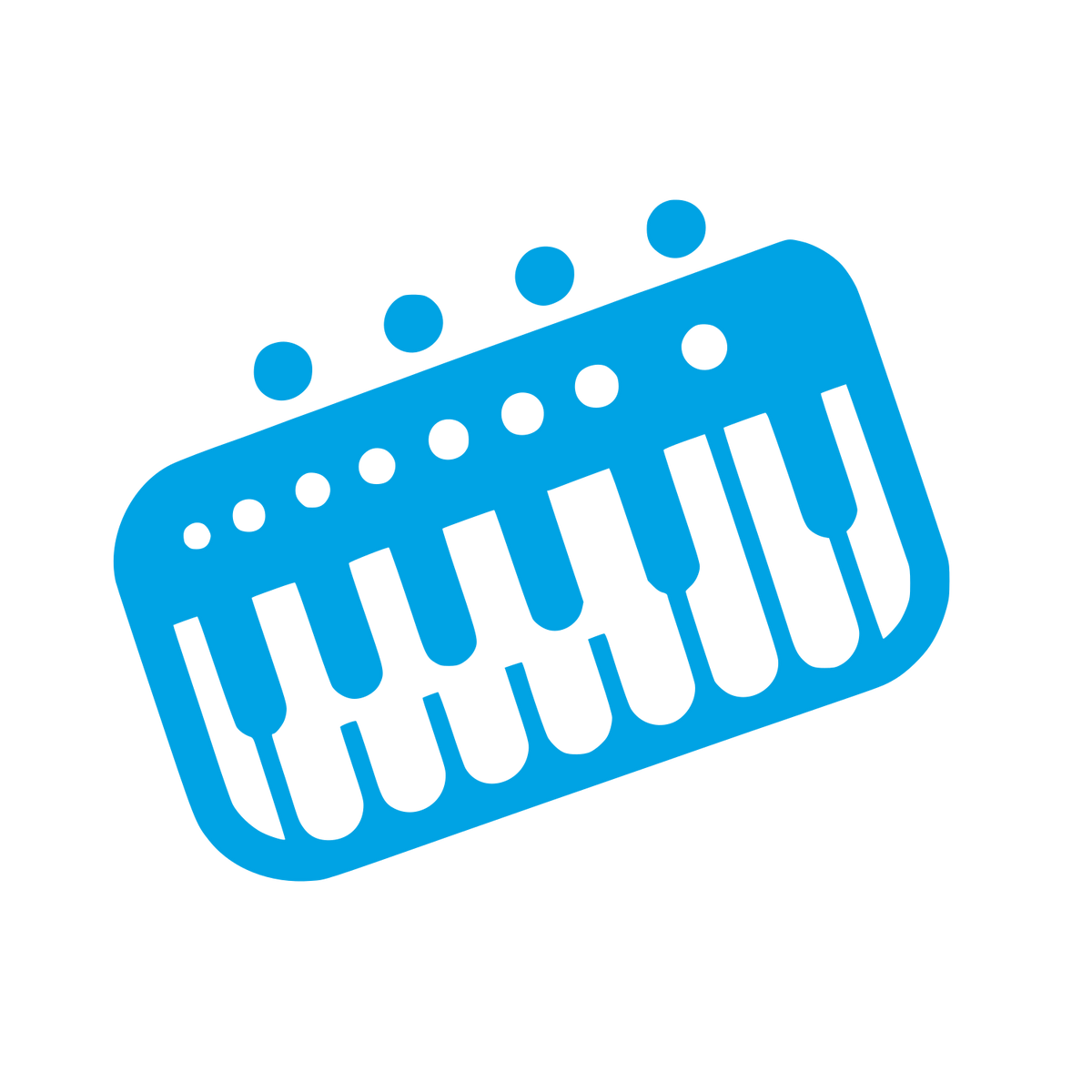 Music Keyboard Logo #00a3e4