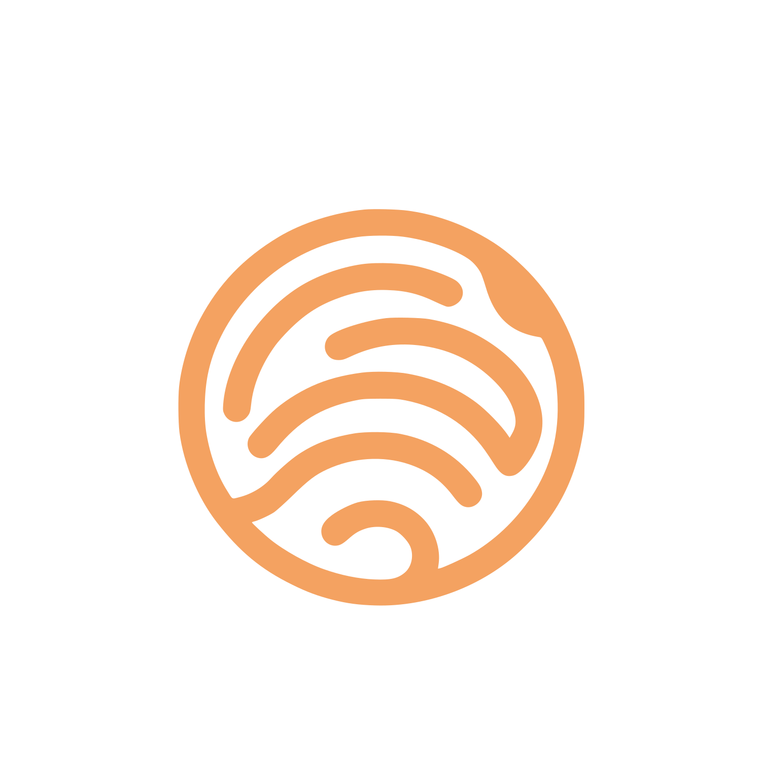 Circular Waves Logo #F4A261
