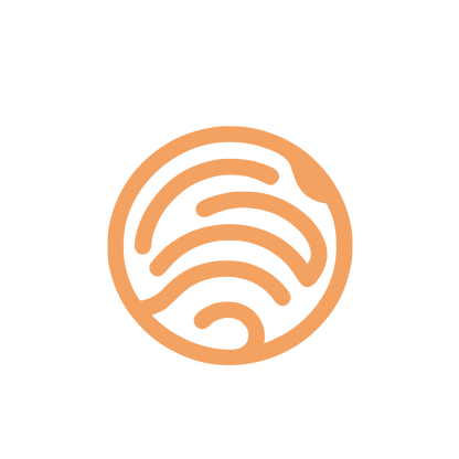 Circular Waves Logo #F4A261