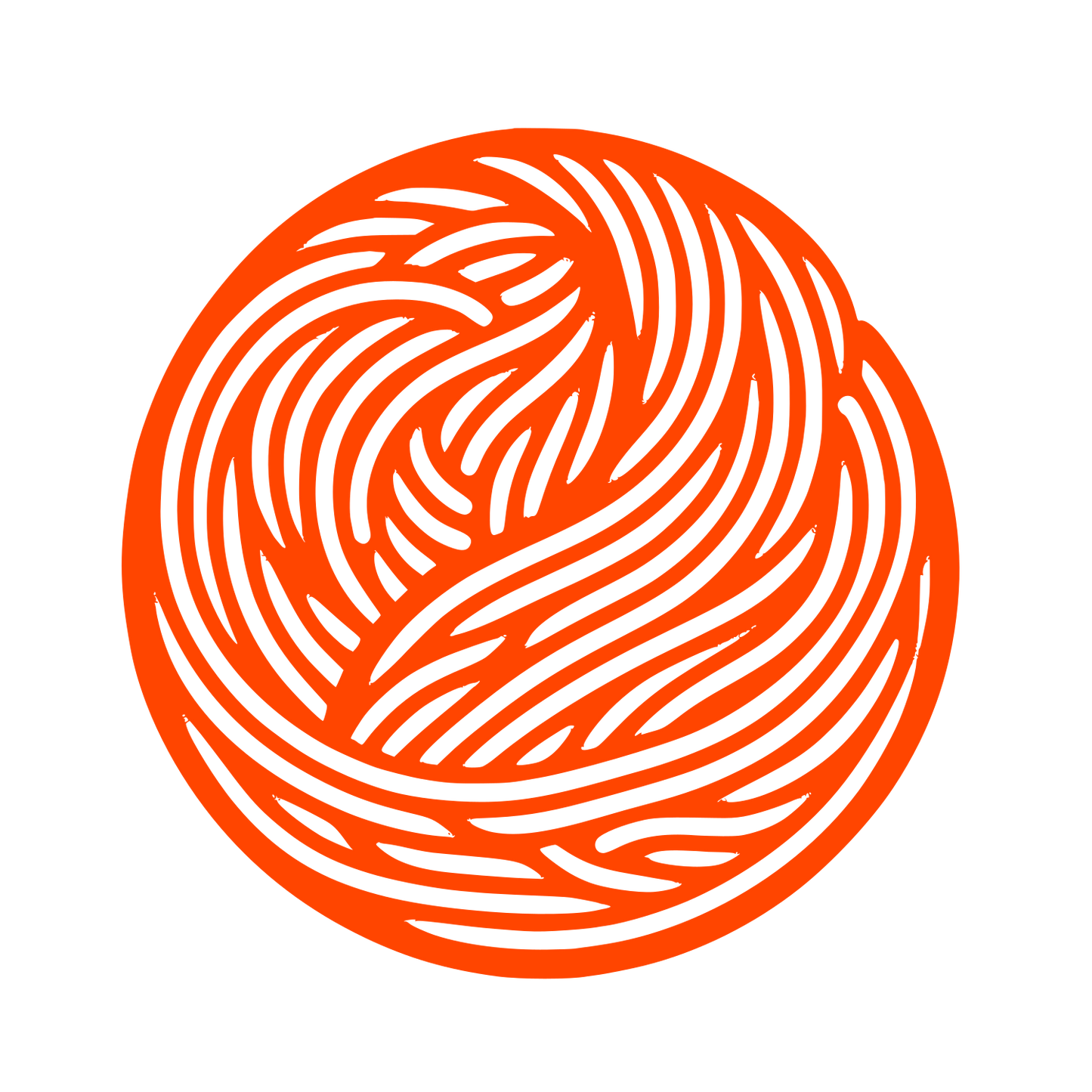 Circular Swirl Logo #FF4500