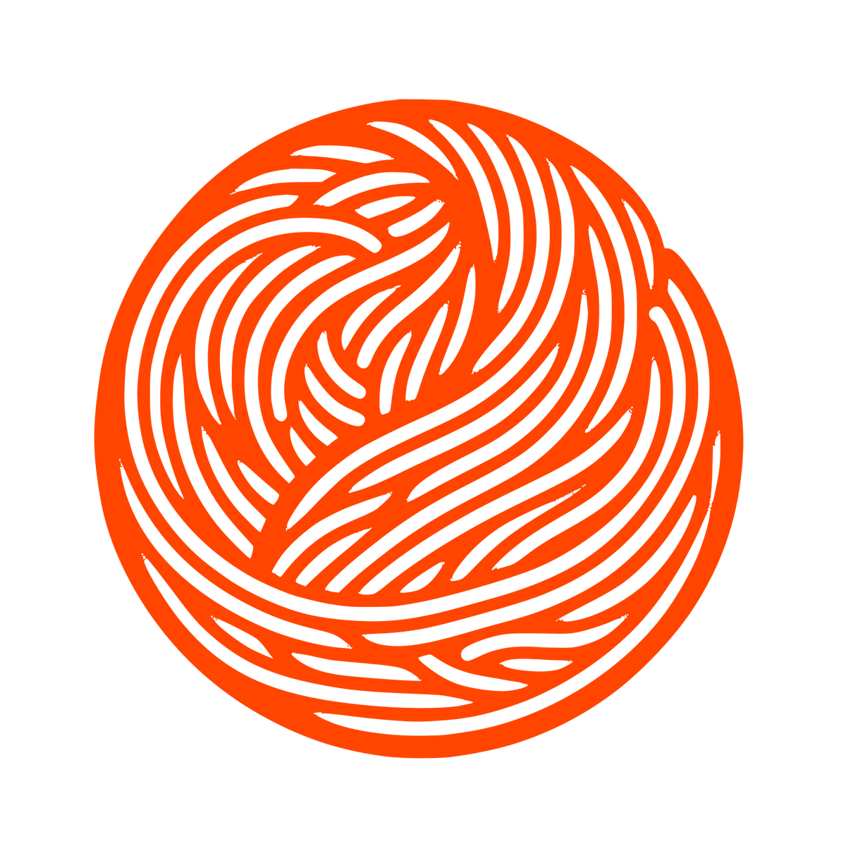 Circular Swirl Logo #FF4500