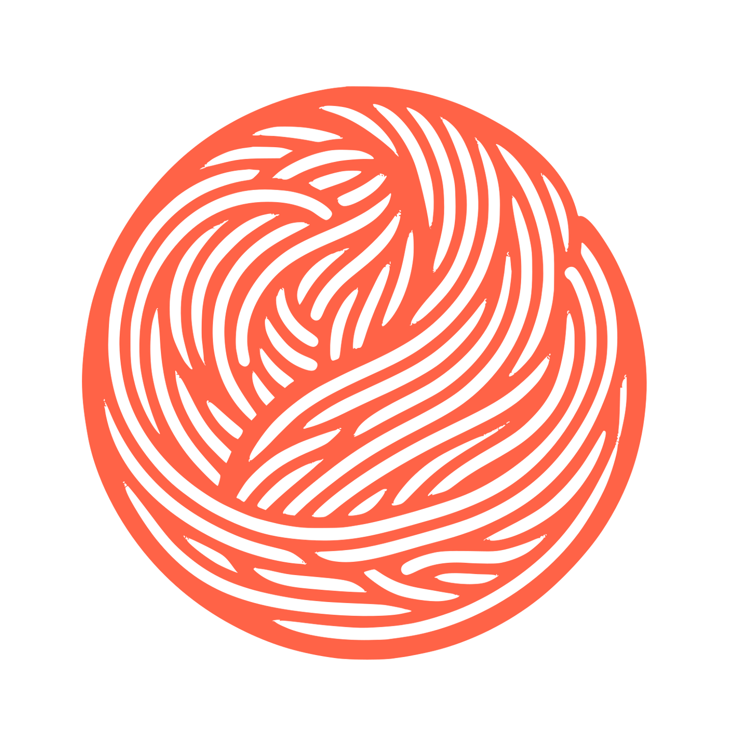 Circular Swirl Logo #FF6347
