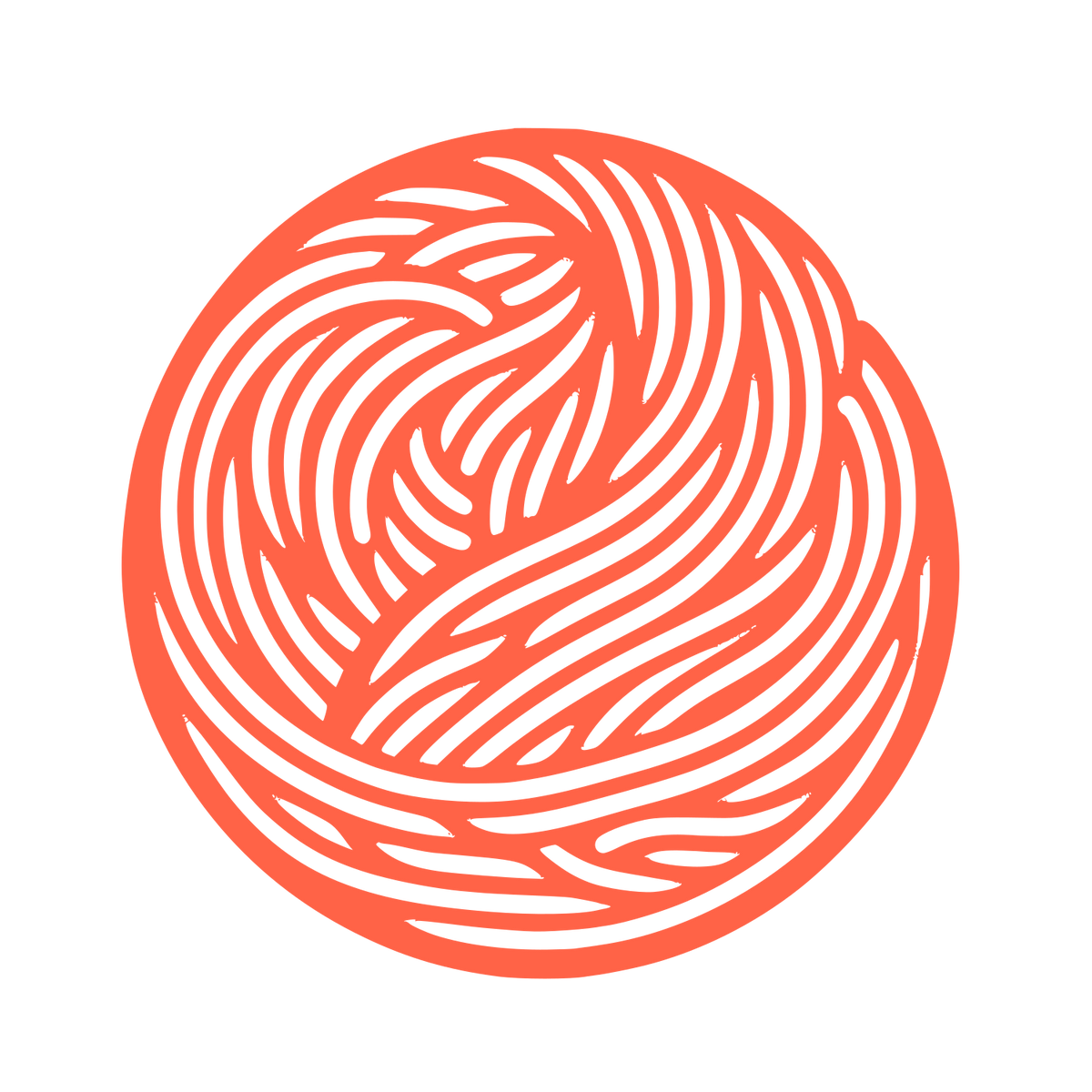 Circular Swirl Logo #FF6347