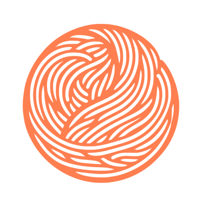 Circular Swirl Logo #FF7F50