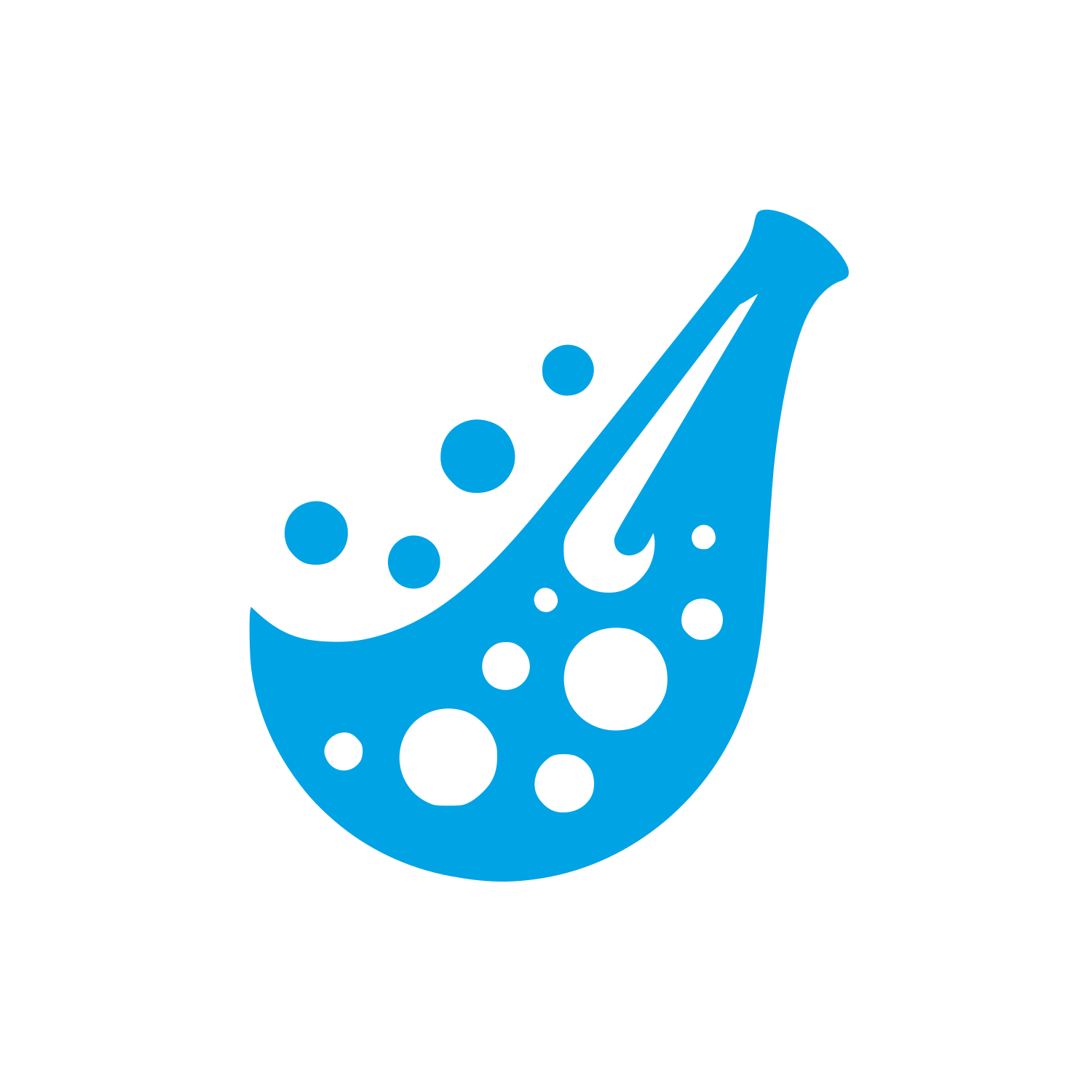 Logo with Droplet Design #00a3e4