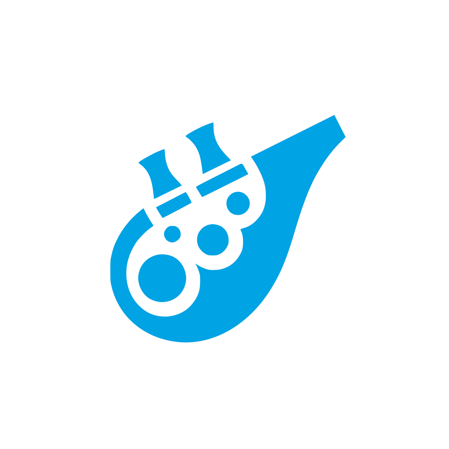 Logo with Whimsical Design #00a3e4