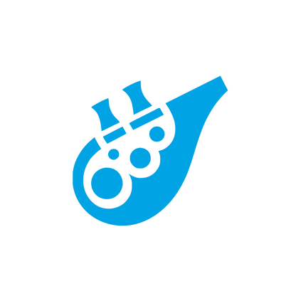 Logo with Whimsical Design #00a3e4