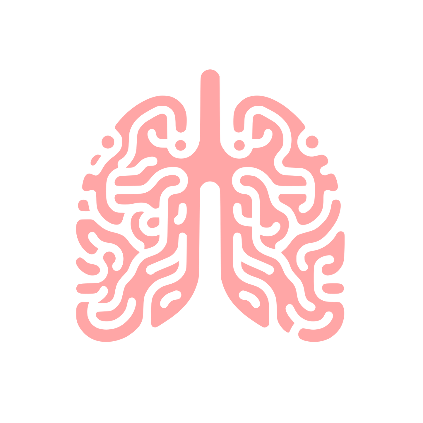 Brain Lungs Logo #ffa6a6