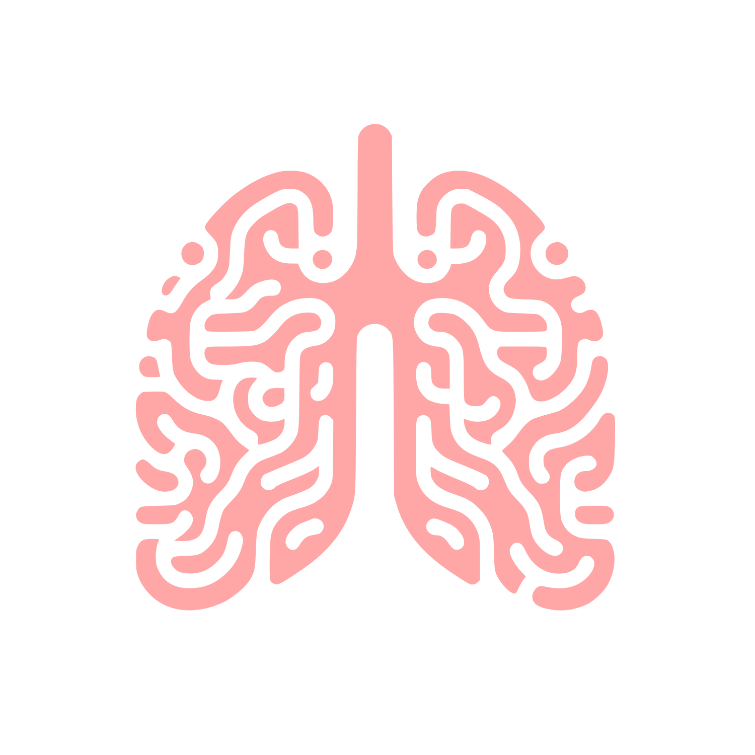 Brain Lungs Logo #ffa6a6