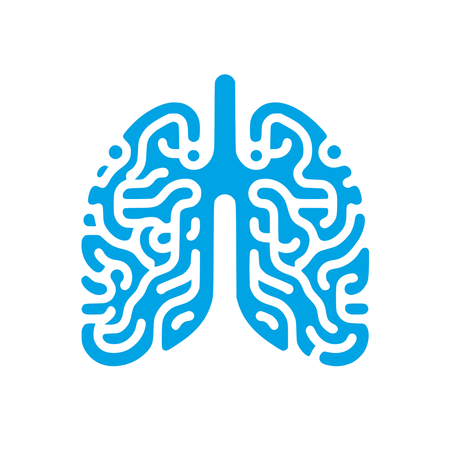 Brain Lungs Logo #00a3e4