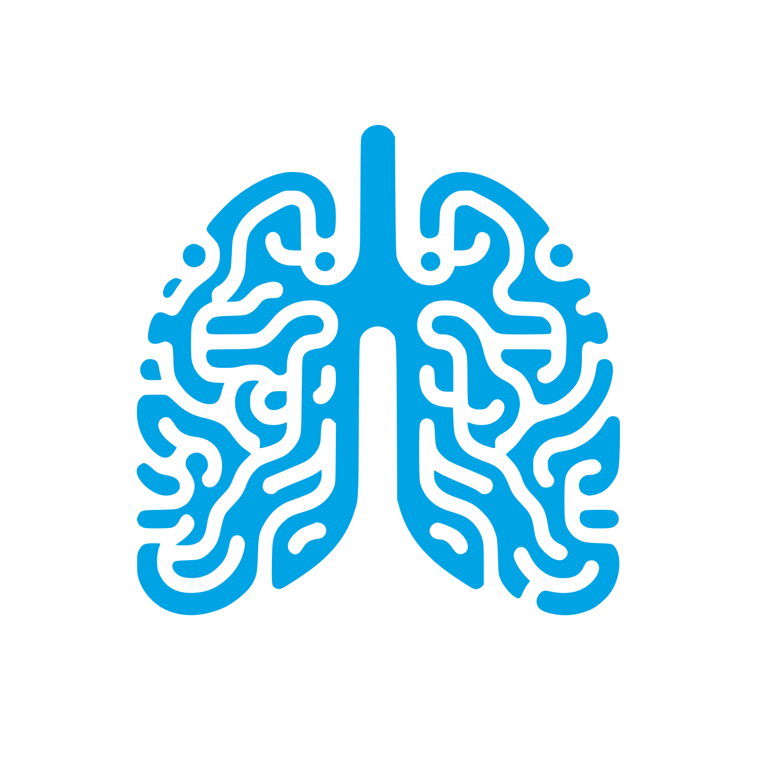 Brain Lungs Logo #00a3e4