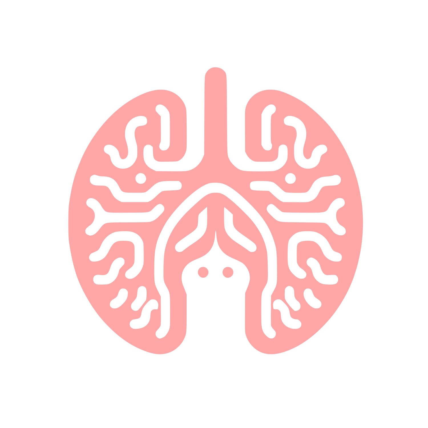 Brain Logo Design #ffa6a6