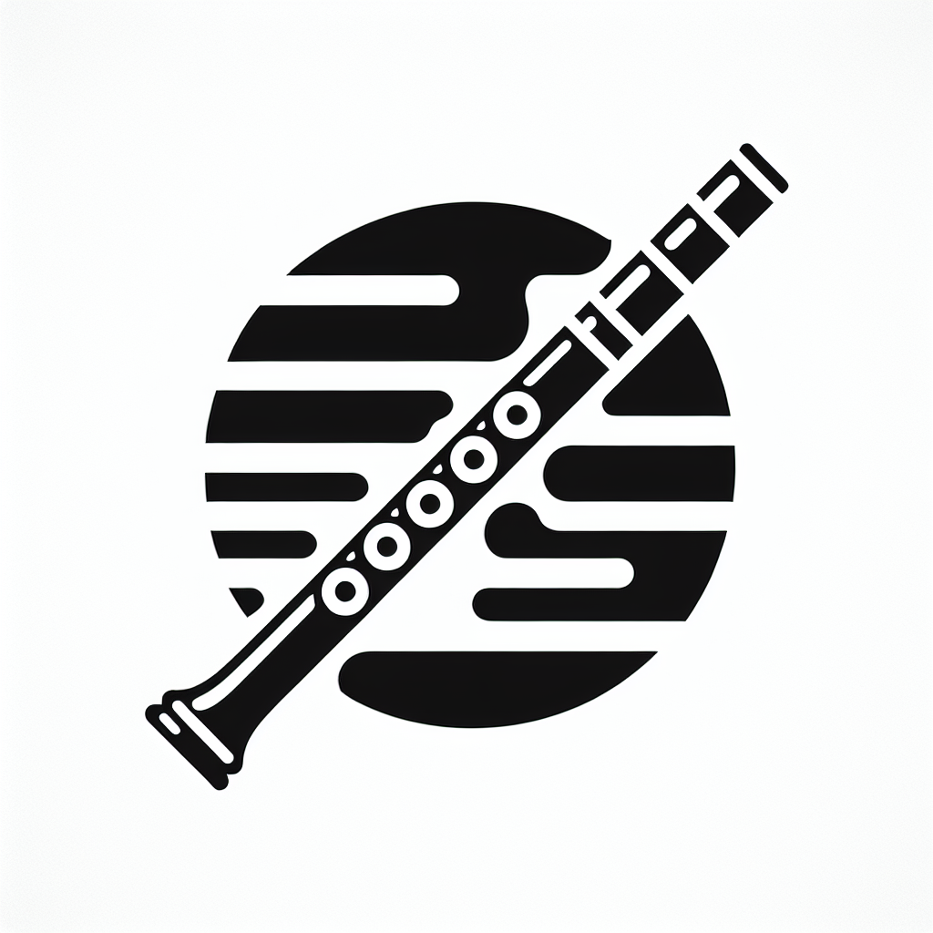 Music Logo with Flute