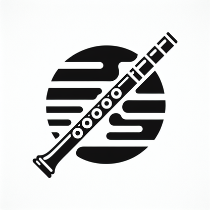 Music Logo with Flute