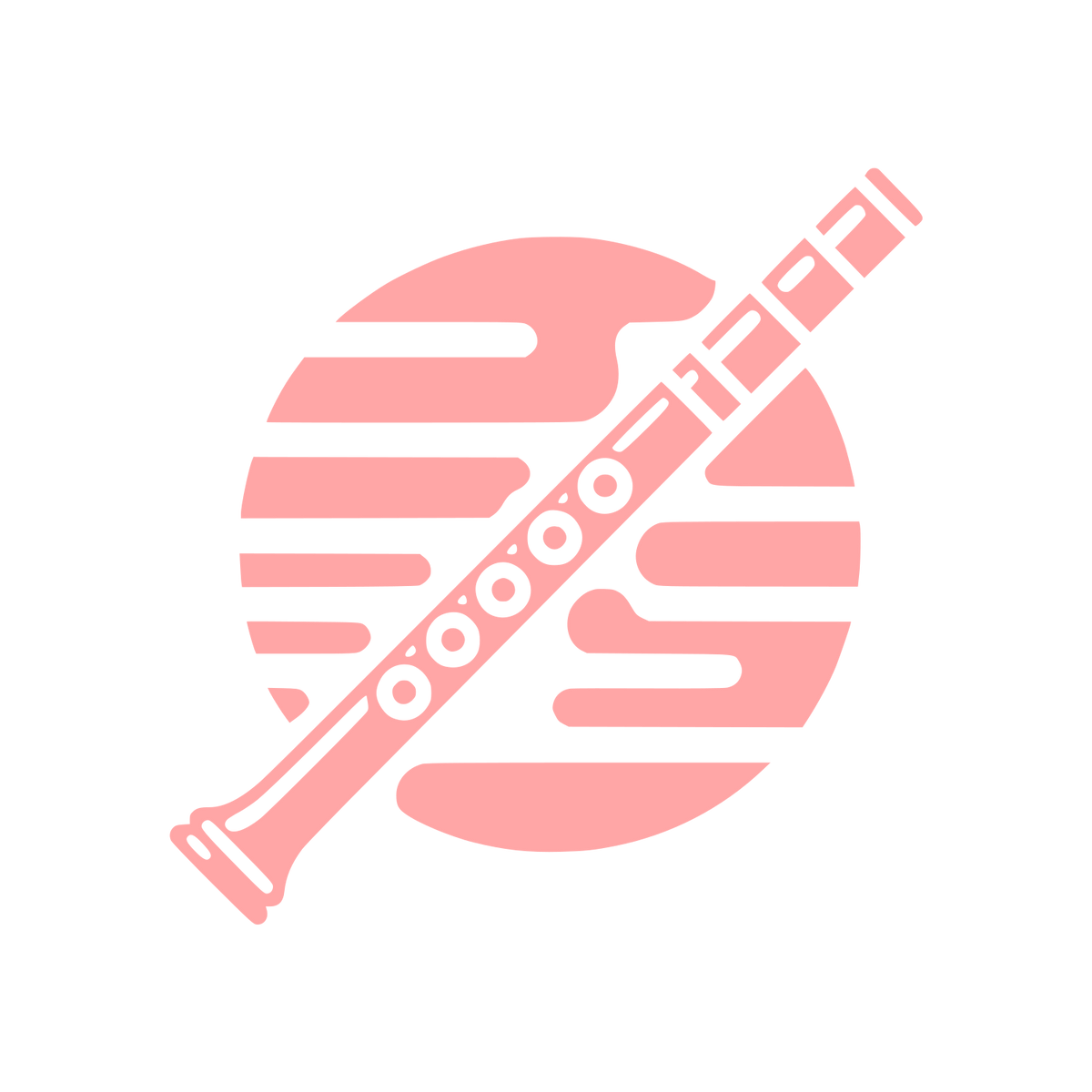 Music Logo with Flute #ffa6a6
