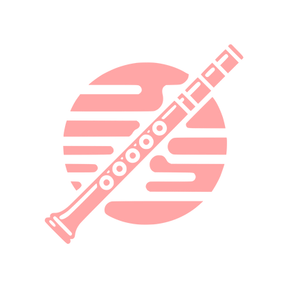 Music Logo with Flute #ffa6a6