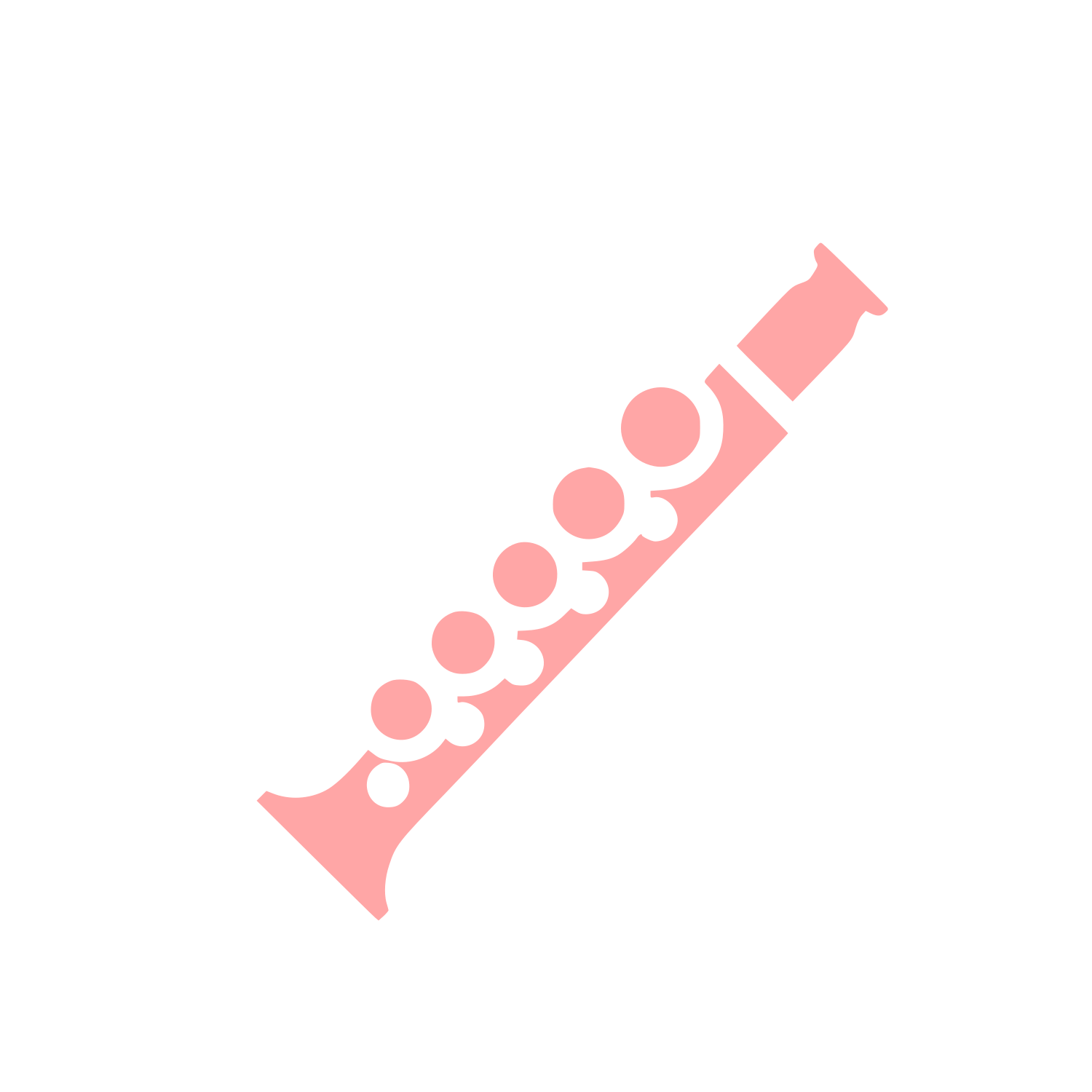 Logo Musical Flute Design #ffa6a6