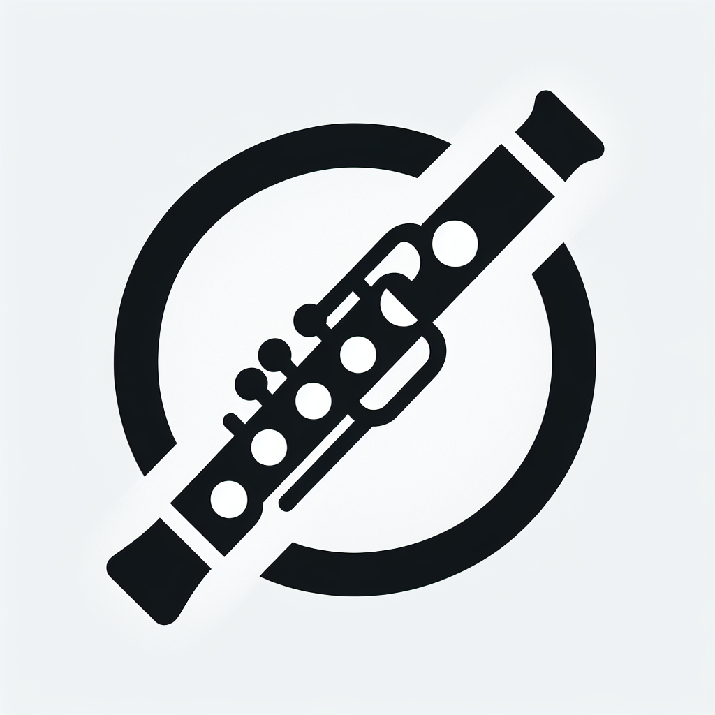 Flute Musical Logo