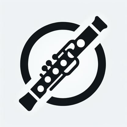 Flute Musical Logo