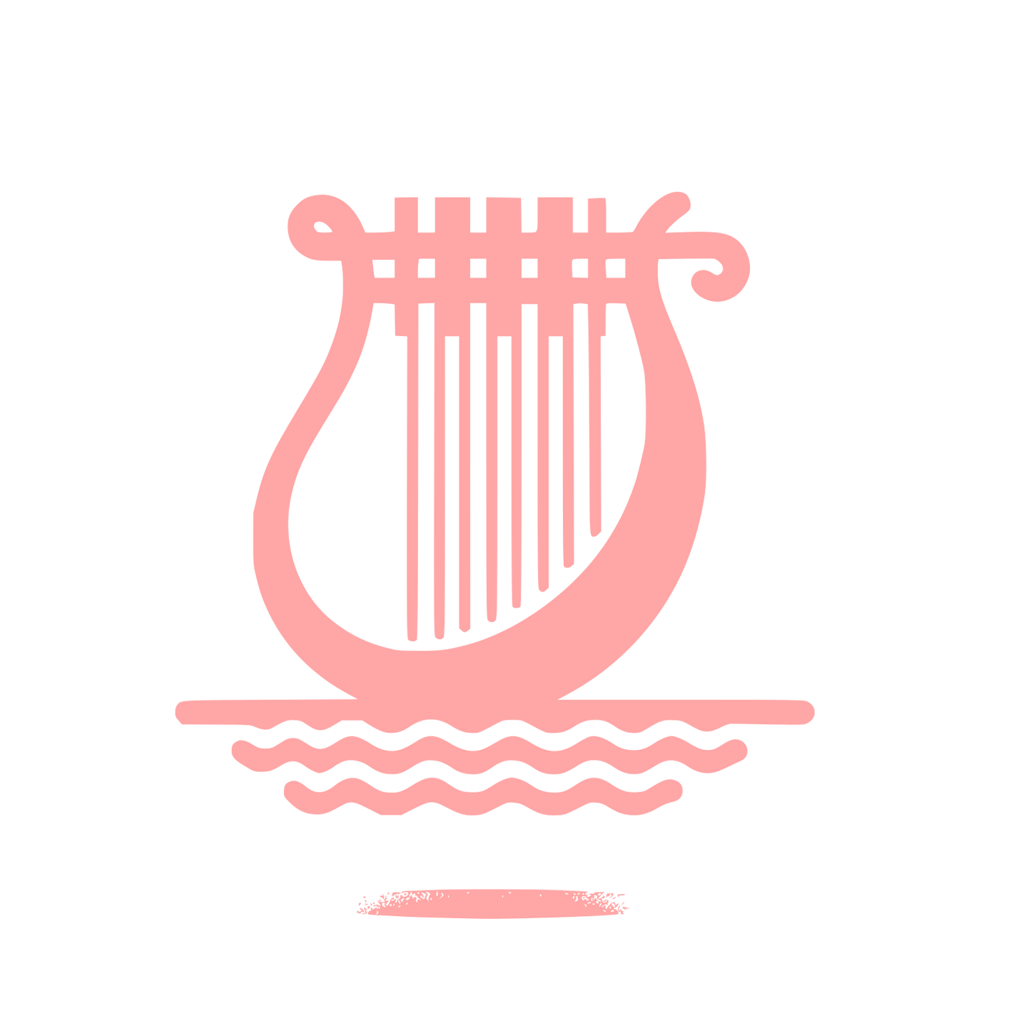 Logo of a Lyre #ffa6a6