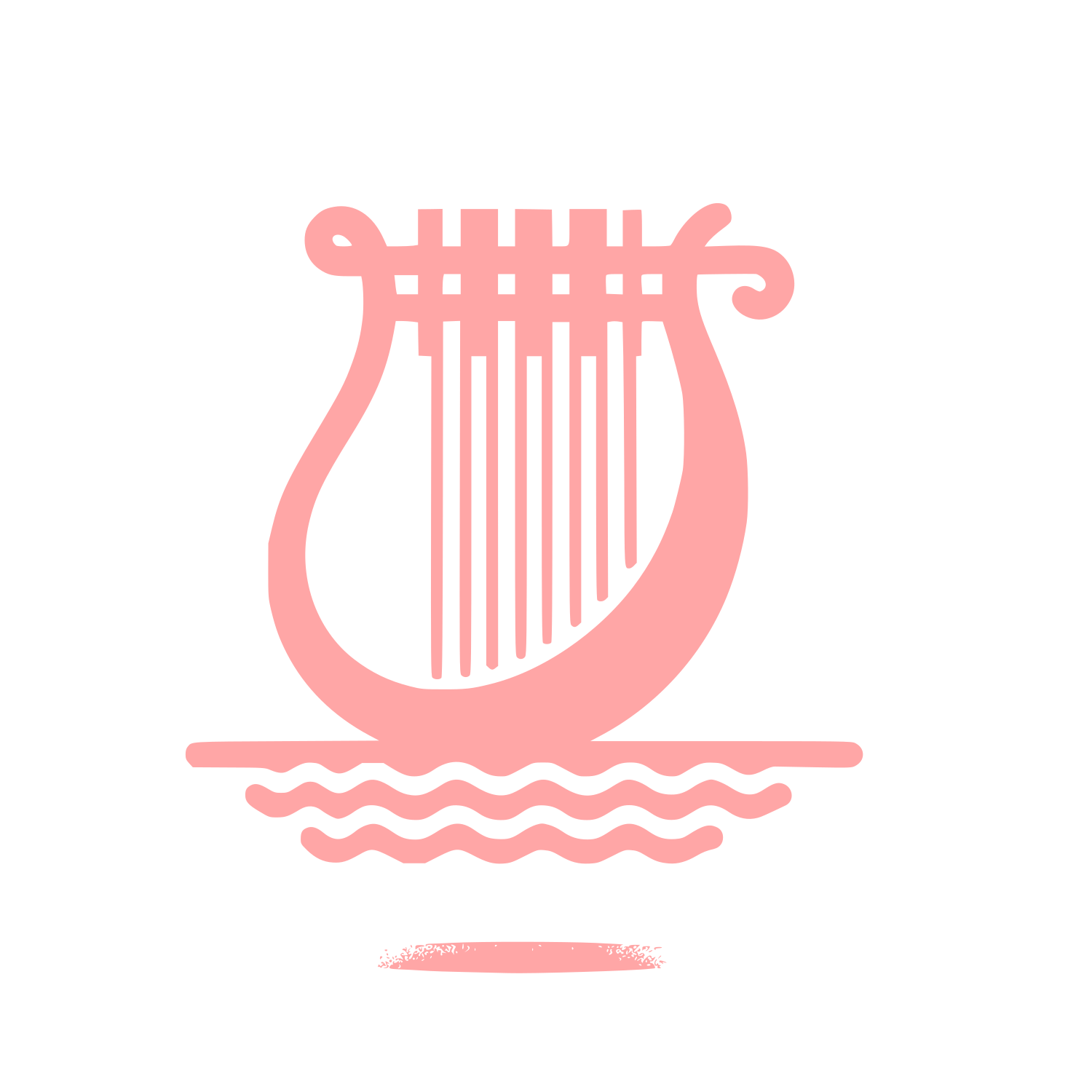 Logo of a Lyre #ffa6a6