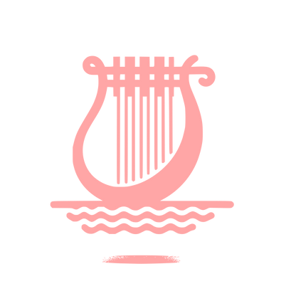 Logo of a Lyre #ffa6a6