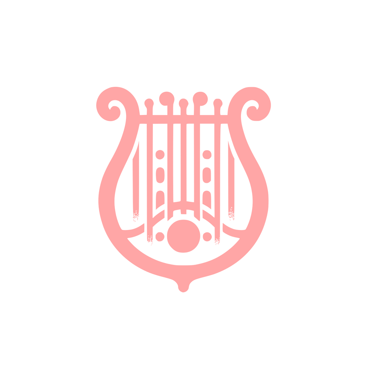 Musical Lyre Logo #ffa6a6